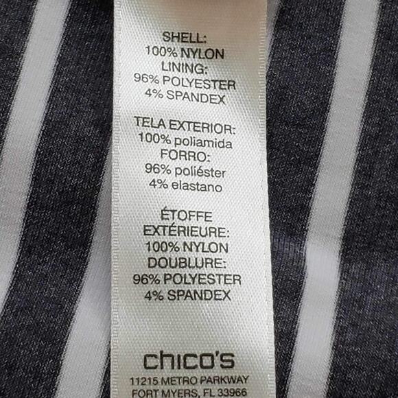 Chicos Cardigan Women's Size 3 US XL Double Layer LS Draped Open Waterfall Hem - Picture 6 of 7